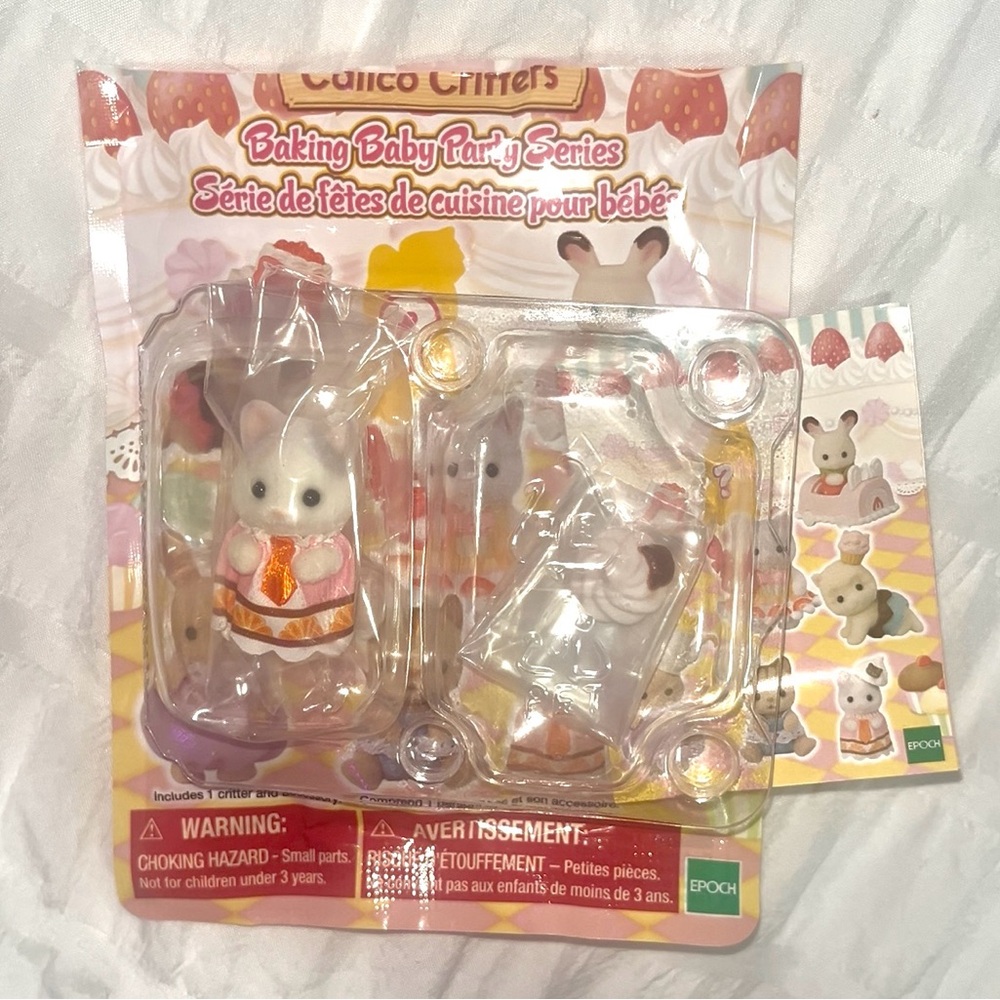 Calico Critters Cara Cat Baking Baby Party Series